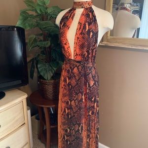 Snake print dress